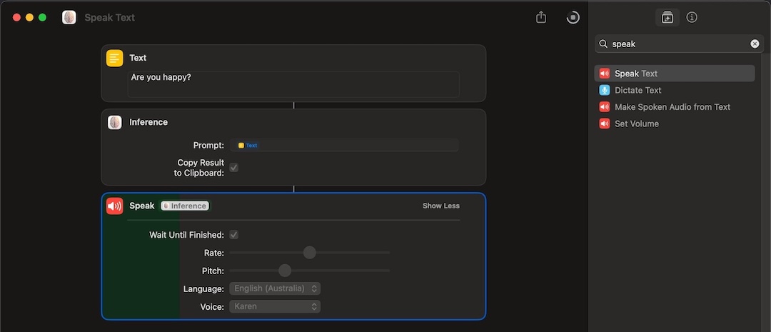 Shortcuts.app integration